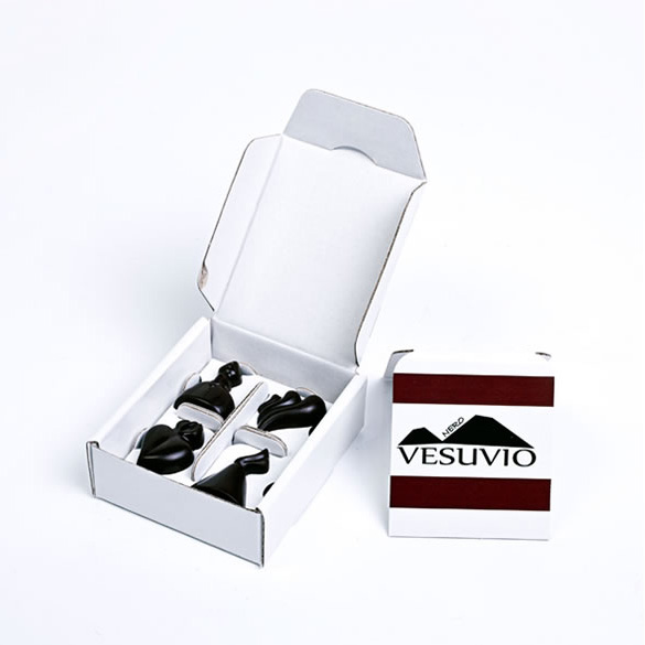 Scatola da 4 cioccolatini Nero Vesuvio